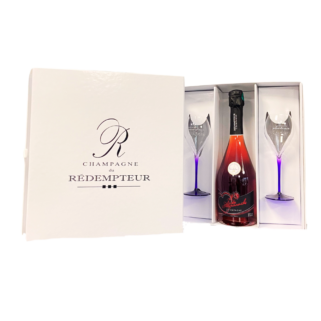 ALMANACHS BRUT ROSÉ PRESTIGE - 1 Coffret + 2 Flûtes